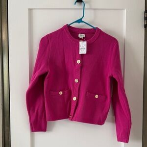 J. Crew Factory Pink Button-Up Cardigan